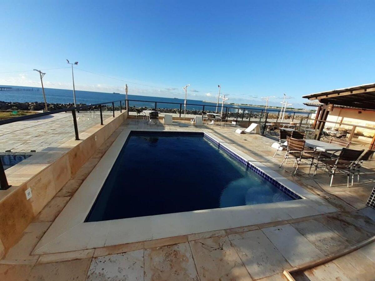 605 Flat Mobiliado Com Vista Lateral Mar Na Praia De Iracema Com Ventilador Fortaleza  Exteriör bild
